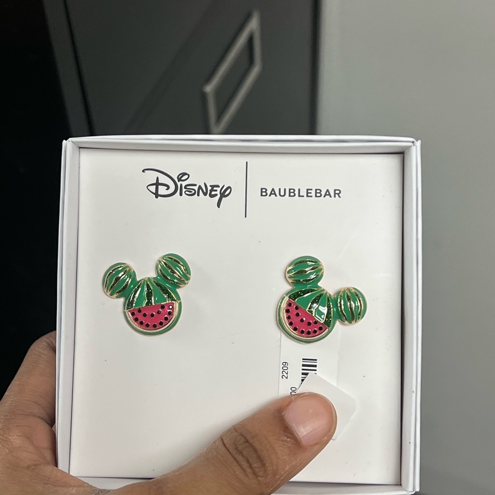 BaubleBar Watermelon Mickey Earrings